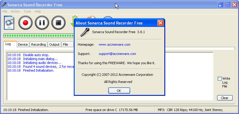 Sonarca Sound Recorder